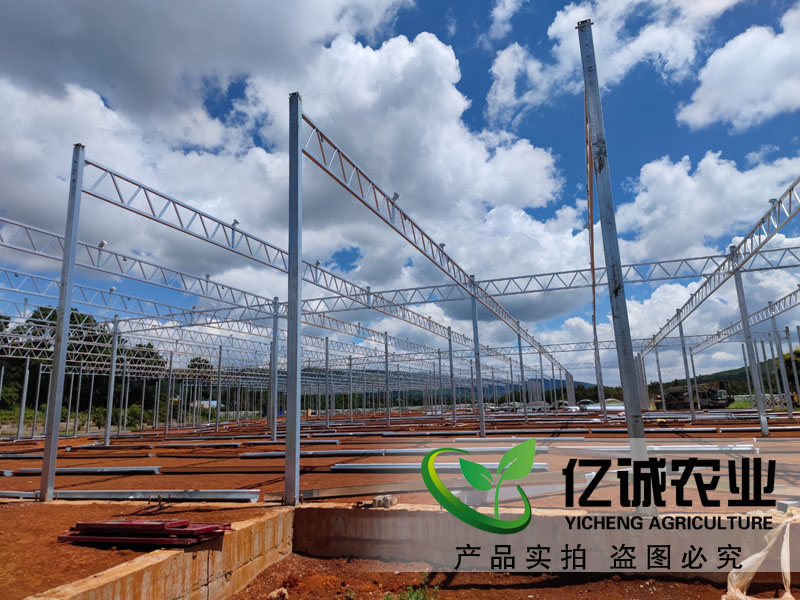 云南綏江溫室大棚工程施工建設(shè)中